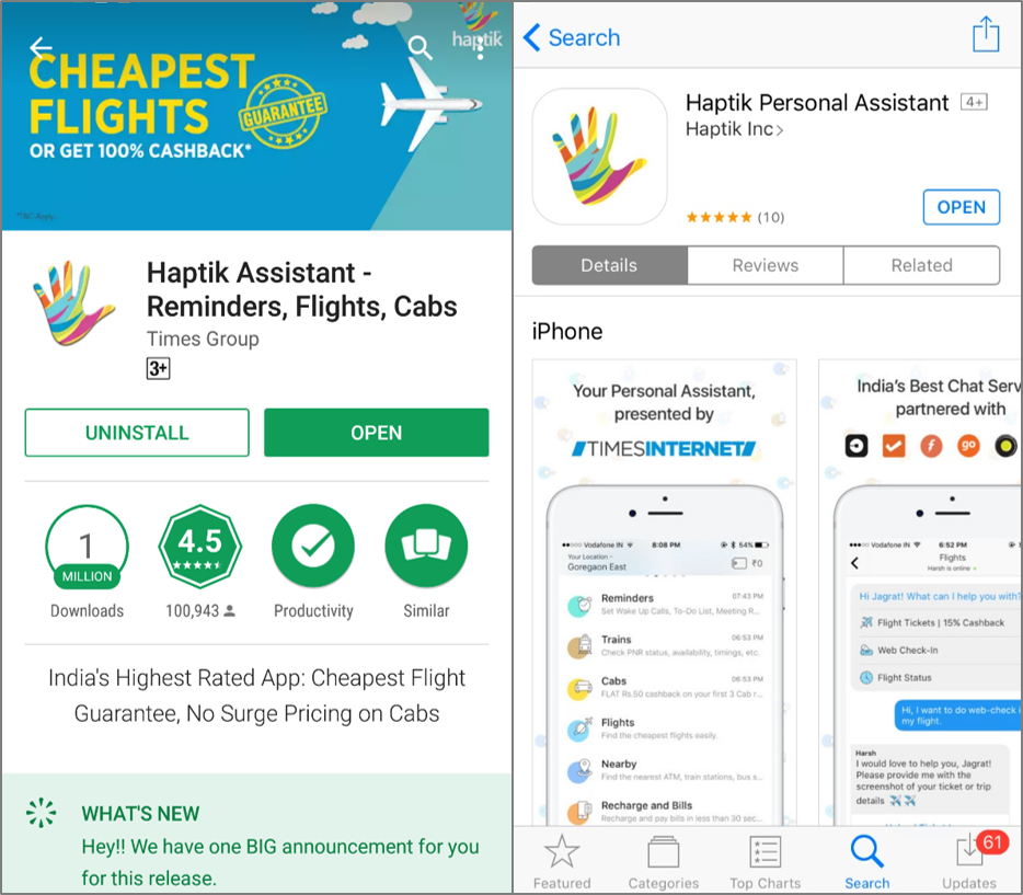 Android and ios store pic