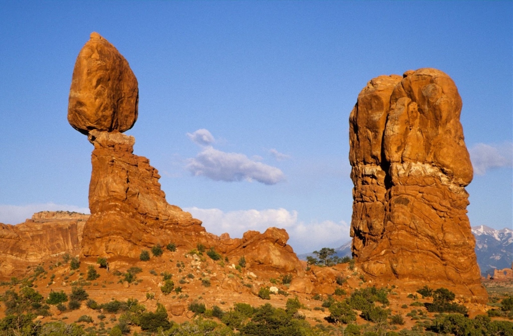 Balanced Rock formation Arches National Park Utah