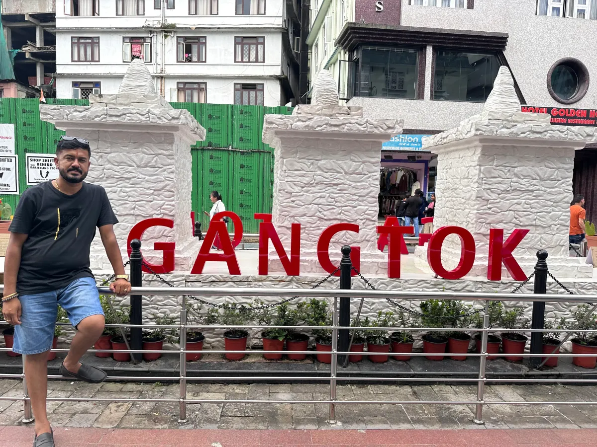 Basavaraj at MG Marg in Gangtok