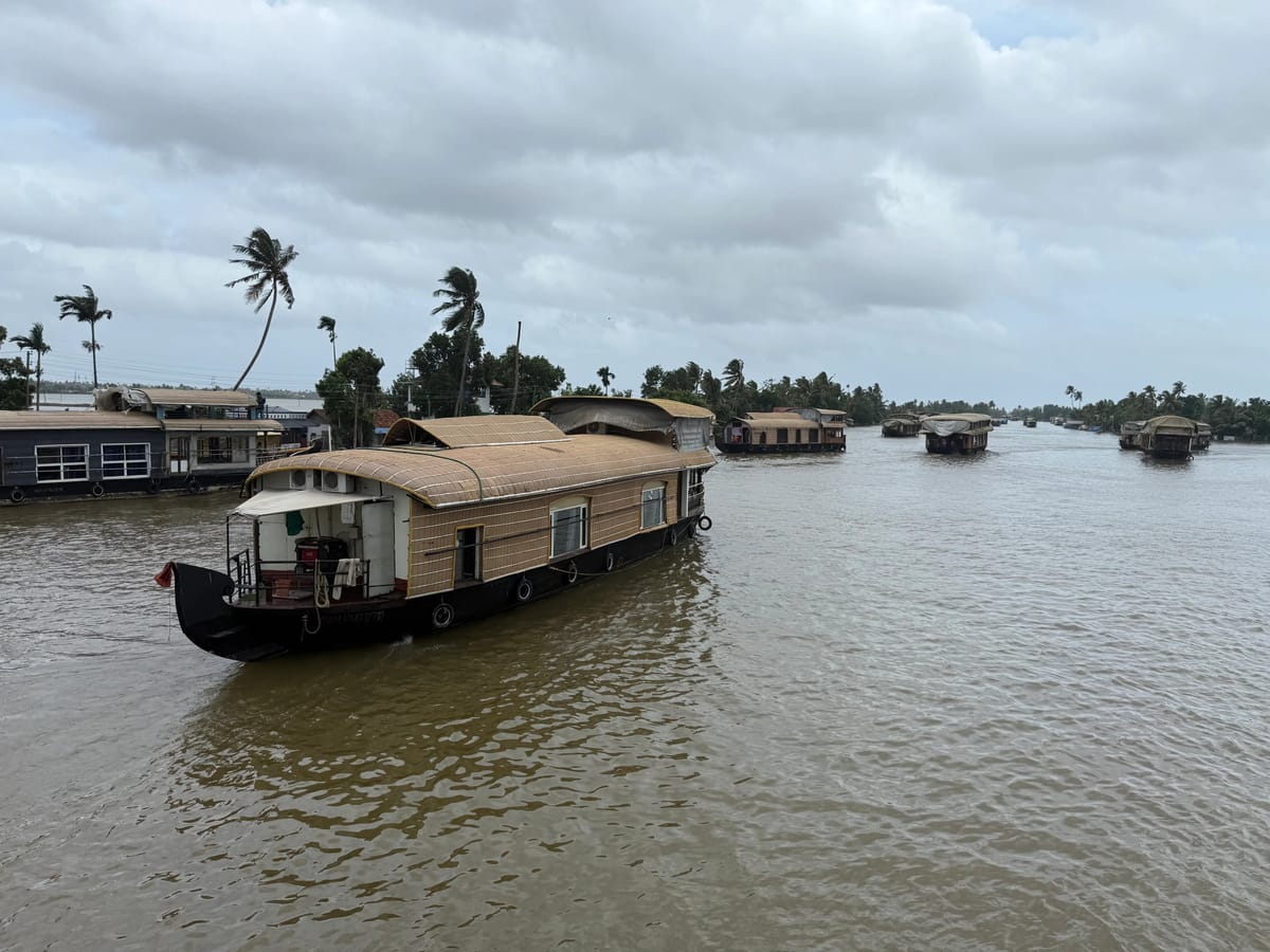                                            Floating through nature's masterpiece in Alleppey