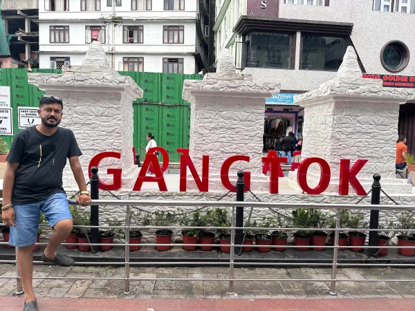 Basavaraj at MG Marg in Gangtok